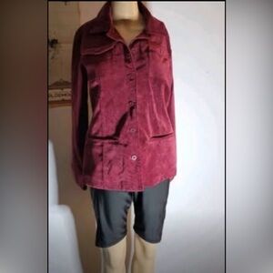 Vintage Burgundy Corduroy Jacket size S